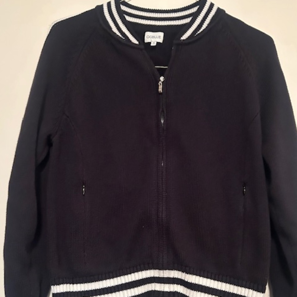 Varsity Zip-up Cardigan
